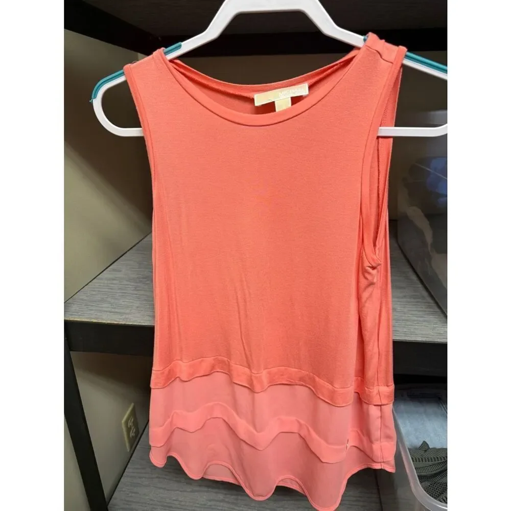 Michael Kors Coral Sleeveless Top, women’s small